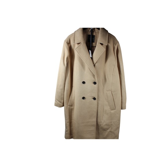 Talbots Jackets & Blazers - Talbots Plus Camel Tan Wool Blend Double Breasted Coat 3X NWT 57400754